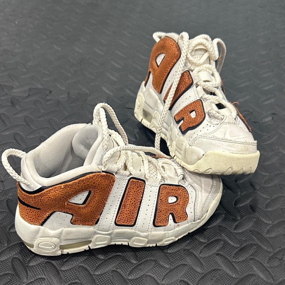 Nike Kids White and Brown AIR Sneakers